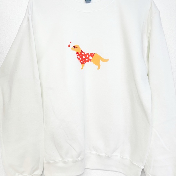Golden Retriever Valentine's Day Sweatshirt - Picture 1 of 1
